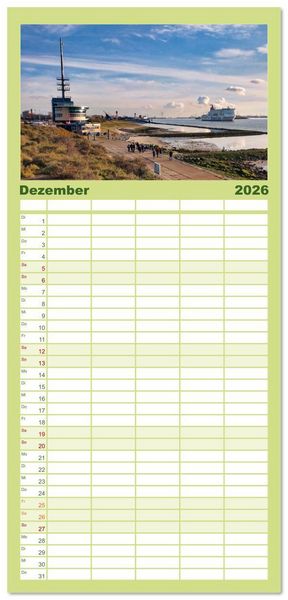 Produktbild: Familienplaner 2026 - Vater Rhein von der Quelle bis zur M&uuml;ndung mit 5 Spalten (Wandkalender, 21 x 45 cm) CALVENDO