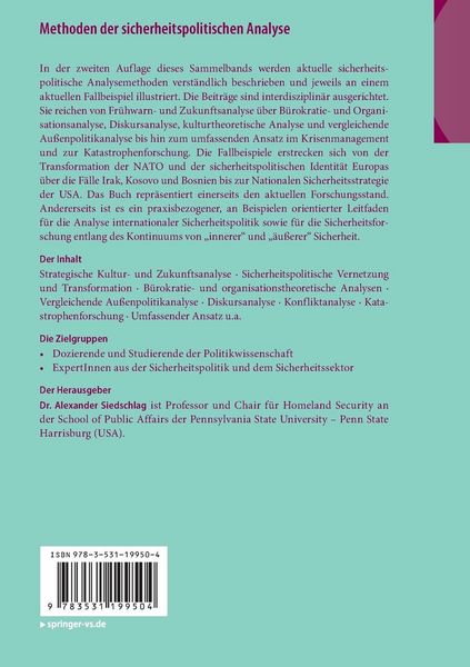 Produktbild: Methoden der sicherheitspolitischen Analyse