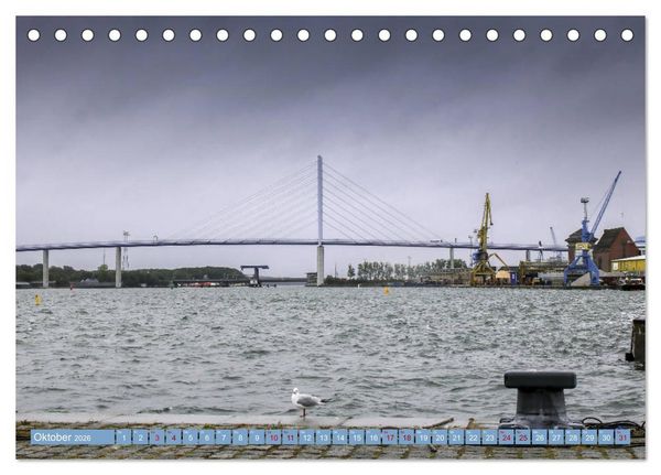 Produktbild: Stralsund und die Boddenlandschaft (Tischkalender 2026 DIN A5 quer), CALVENDO Monatskalender