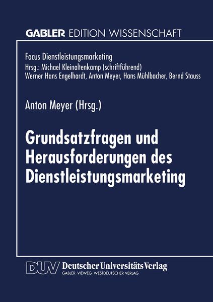 Produktbild: Grundsatzfragen und Herausforderungen des Dienstleistungsmarketing