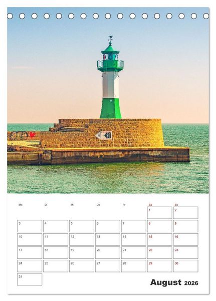 Produktbild: R&uuml;gen - Terminplaner (Tischkalender 2026 DIN A5 hoch), CALVENDO Monatskalender