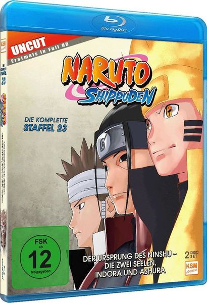 Produktbild: Naruto Shippuden - Staffel 23: Der Ursprung des Ninshu - Die zwei Seelen, Indora und Ashura (Folgen 679-689) [2 BRs]