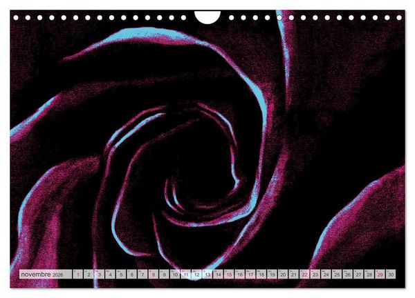Produktbild: Roses peintes (Calendrier mural 2026 DIN A4 vertical), CALVENDO calendrier mensuel