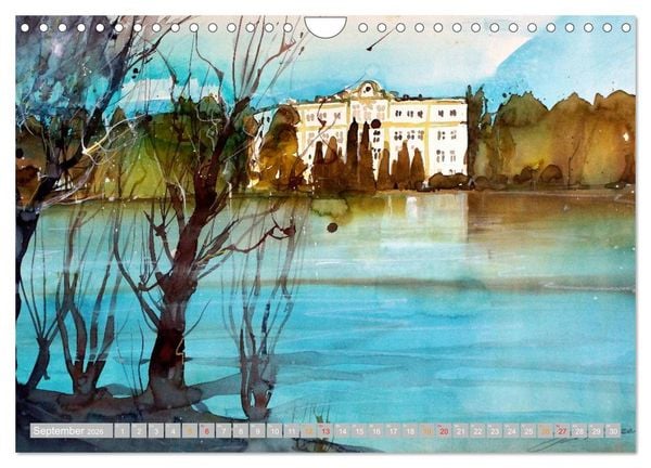Produktbild: Aquarelle aus der Mozartstadt Salzburg (Wandkalender 2026 DIN A4 quer), CALVENDO Monatskalender