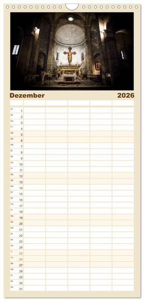 Produktbild: Familienplaner 2026 - Toskana 2026 mit 5 Spalten (Wandkalender, 21 x 45 cm) CALVENDO