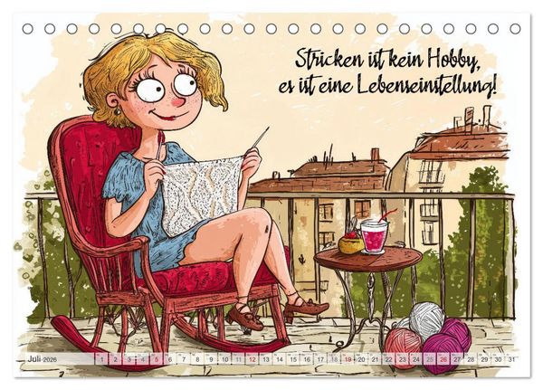 Produktbild: Wollfieber (Tischkalender 2026 DIN A5 quer), CALVENDO Monatskalender