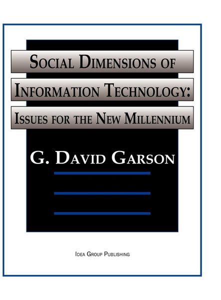 Produktbild: Social Dimensions of Information Technology