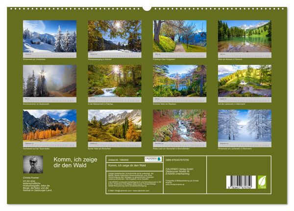Produktbild: Komm, ich zeige dir den Wald (hochwertiger Premium Wandkalender 2026 DIN A2 quer), Kunstdruck in Hochglanz