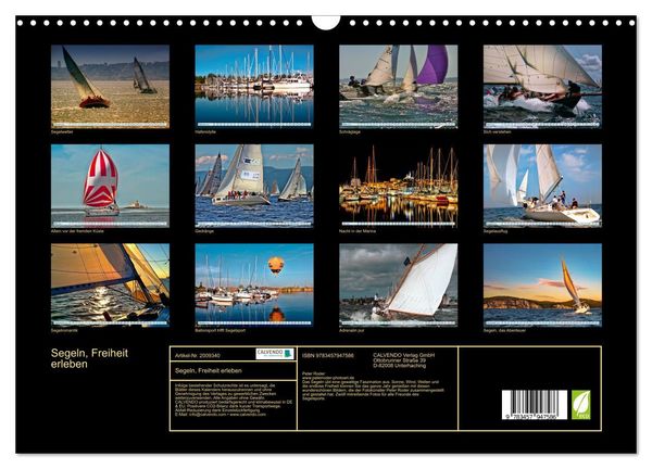 Produktbild: Segeln, Freiheit erleben (Wandkalender 2026 DIN A3 quer), CALVENDO Monatskalender