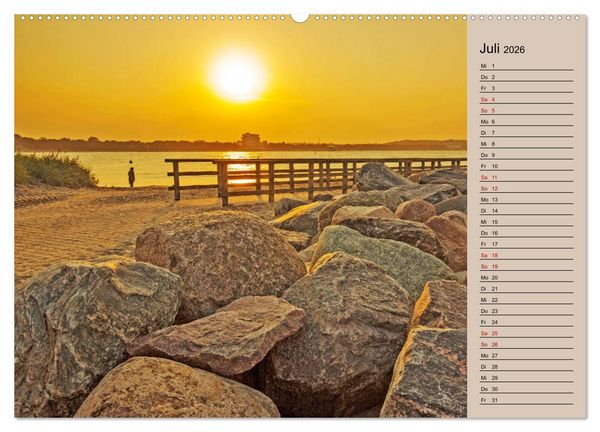 Produktbild: Timmendorfer Strand - Urlaubsimpressionen (hochwertiger Premium Wandkalender 2026 DIN A2 quer), Kunstdruck in Hochglanz