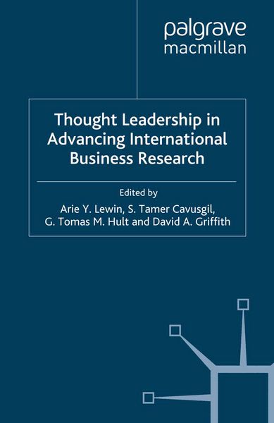 Produktbild: Thought Leadership in Advancing International Business Research