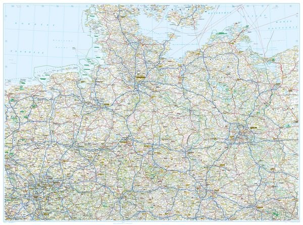 Produktbild: ADAC L&auml;nderkarte Deutschland Nord 1:500.000