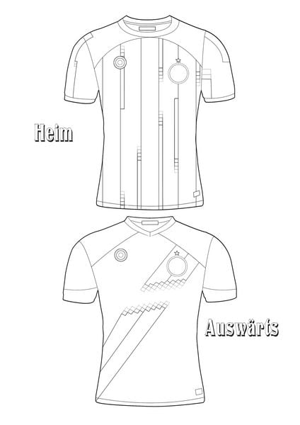 Produktbild: Fu&szlig;ball-Malbuch Trikot-Designer f&uuml;r Kinder ab 6 Jahren mit 100 Motiven zum Ausmalen