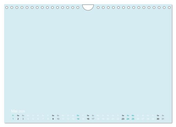 Produktbild: Bastelkalender - hell Blau (Wandkalender 2026 DIN A4 quer), CALVENDO Monatskalender
