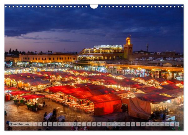 Produktbild: Marokko: Marrakesch, Atlas, Sahara, F&egrave;s (Wandkalender 2026 DIN A3 quer), CALVENDO Monatskalender