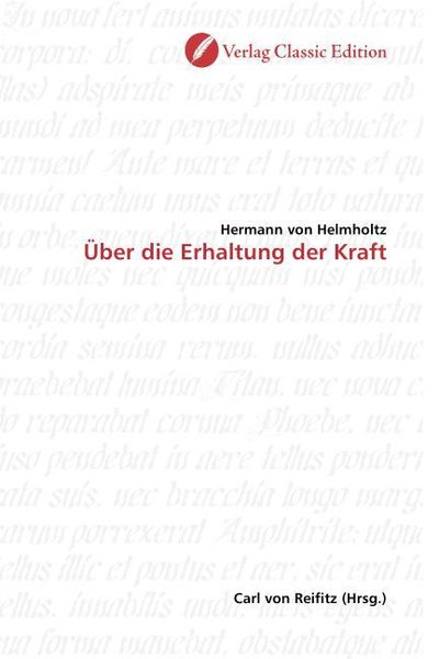 Produktbild: von Helmholtz, H: &Uuml;ber die Erhaltung der Kraft