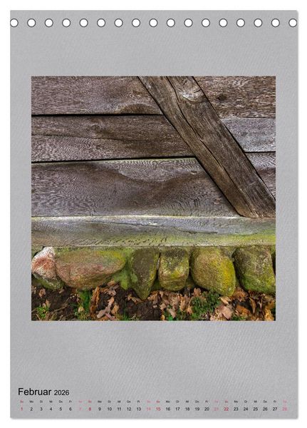 Produktbild: Holz in alten Verbindungen (Tischkalender 2026 DIN A5 hoch), CALVENDO Monatskalender