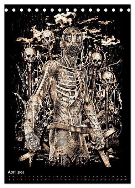 Produktbild: BLOODBOY/WAR ILLUSTRATION (Tischkalender 2026 DIN A5 hoch), CALVENDO Monatskalender