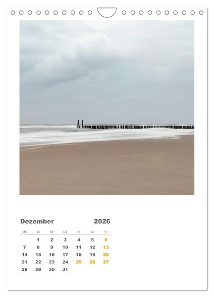 Produktbild: Hollands Strandparadies Zeeland (Wandkalender 2026 DIN A4 hoch), CALVENDO Monatskalender
