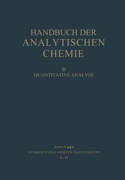 Produktbild: Elemente der Vierten Hauptgruppe II &middot; IV Germanium &middot; Blei