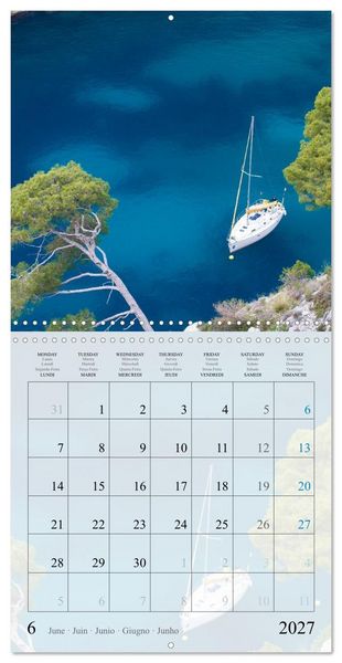 Produktbild: Calanques Coins de Paradis (Calendrier mural carr&eacute; 2027 30x30 cm) Calendrier double avec une page pour vos prises de notes