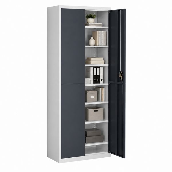 Produktbild: Stahl Schuhschrank Malivo 80 x 180 x 40 cm