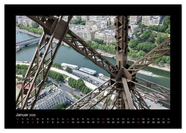 Produktbild: Paris von oben (Wandkalender 2026 DIN A2 quer), CALVENDO Monatskalender