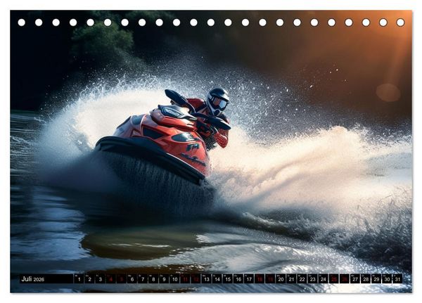 Produktbild: Jetski Power (Tischkalender 2026 DIN A5 quer), CALVENDO Monatskalender