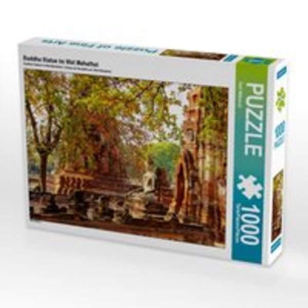 CALVENDO Puzzle Buddha Statue im Wat Mahathat 1000 Teile Lege-Größe 64 x 48 cm Foto-Puzzle Bild von Ralf Wittstock