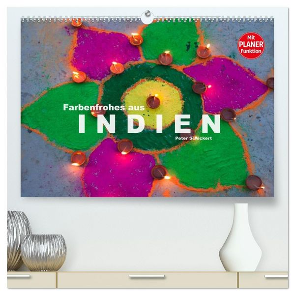Produktbild: Farbenfrohes aus Indien (hochwertiger Premium Wandkalender 2026 DIN A2 quer), Kunstdruck in Hochglanz