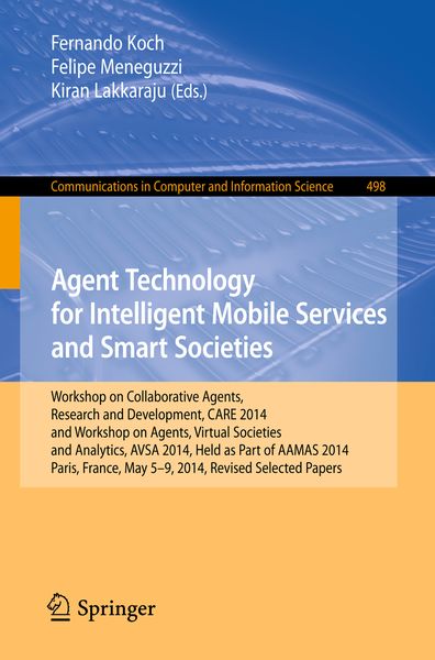 Produktbild: Agent Technology for Intelligent Mobile Services and Smart Societies