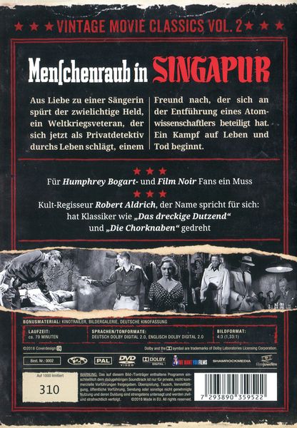 Produktbild: Menschenraub in Singapure - Vintage Movie Classics Volume 02 - Limitiert auf 1.000 St&uuml;ck