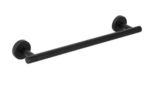 Produktbild: Badetuchstange Mod. Bosio Schwarz Matt, rostfrei, 40 cm