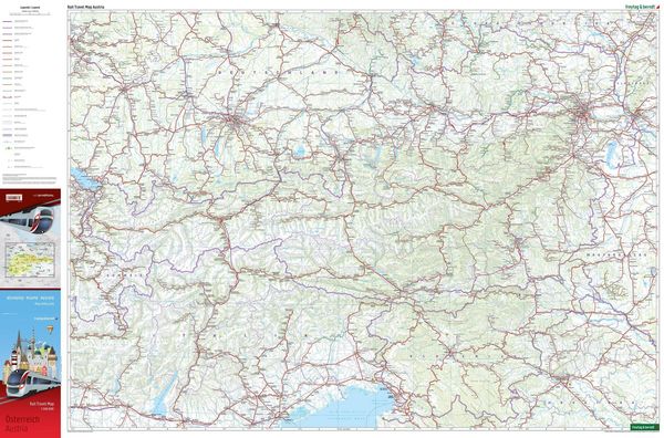 Produktbild: freytag & berndt Rail Travel Map &Ouml;sterreich 1:500.000