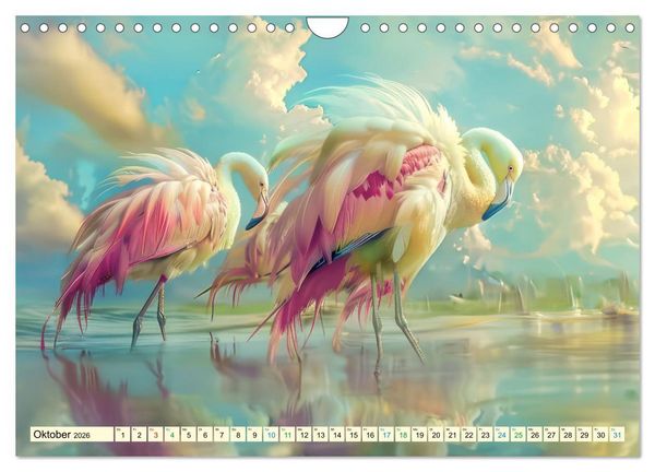 Produktbild: Farbenfrohe Fantasiev&ouml;gel (Wandkalender 2026 DIN A4 quer), CALVENDO Monatskalender