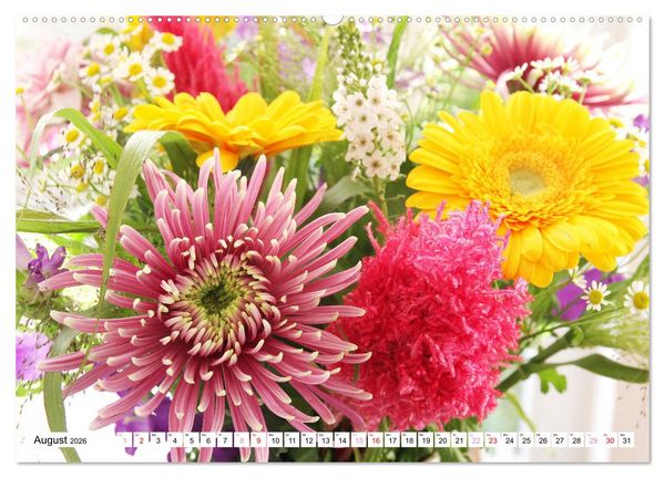 Produktbild: Blumenpracht - Bl&uuml;ten und Str&auml;u&szlig;e (hochwertiger Premium Wandkalender 2026 DIN A2 quer), Kunstdruck in Hochglanz