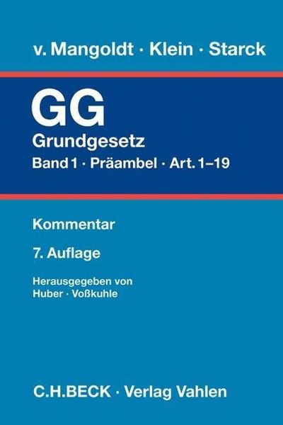 Produktbild: Mangoldt, H: Kommentar zum Grundgesetz  Bd. 1: Pr&auml;ambel