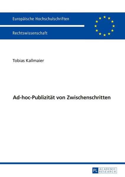 Produktbild: Ad-hoc-Publizit&auml;t von Zwischenschritten