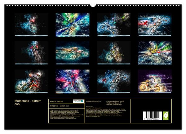 Produktbild: Motocross - extrem cool (hochwertiger Premium Wandkalender 2026 DIN A2 quer), Kunstdruck in Hochglanz