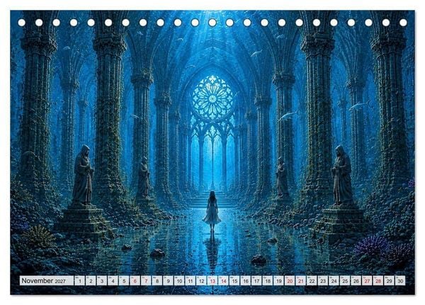 Produktbild: Versunkene Welten &ndash; Mystische Tiefen zwischen Traum und Ewigkeit (Tischkalender 2027 DIN A5 quer), CALVENDO Monatskalender