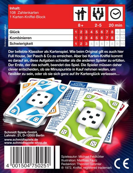 Produktbild: Karten-Kniffel (Kartenspiel)