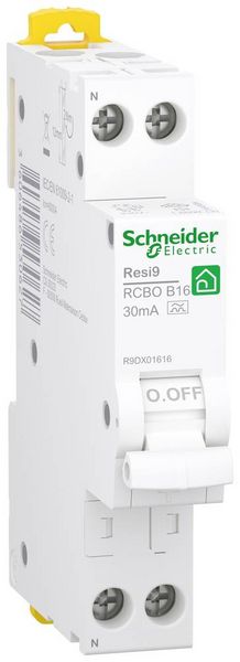 Produktbild: Schneider Electric R9DX01616 Fehlerstrom-Schutzschalter 16A 0.03A 230V