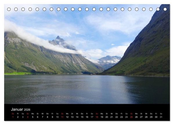 Produktbild: Impressionen von Norwegen entlang der Hurtigruten (Tischkalender 2026 DIN A5 quer), CALVENDO Monatskalender