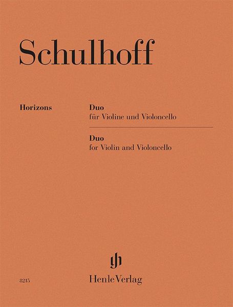 Produktbild: Erwin Schulhoff - Duo f&uuml;r Violine und Violoncello