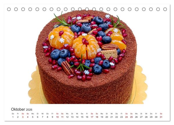 Produktbild: K&ouml;stliche Kuchen (Tischkalender 2026 DIN A5 quer), CALVENDO Monatskalender
