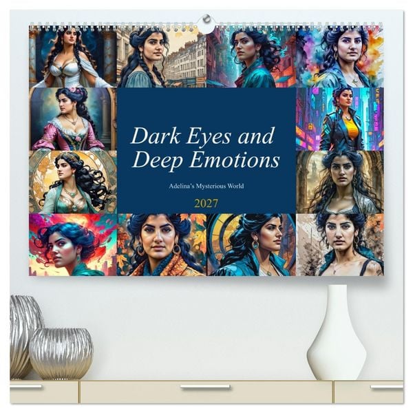 Produktbild: Dark Eyes and Deep Emotions, Adelina&rsquo;s Mysterious World (High Quality Premium Wall Calendar 2027 DIN A2 landscape),CALVENDO 12 Month Wall Calendar