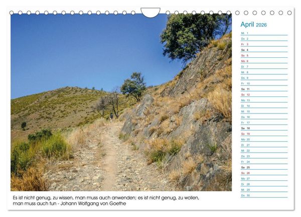Produktbild: Mein Weg nach Santiago de Compostela mit Zitaten (Wandkalender 2026 DIN A4 quer), CALVENDO Monatskalender