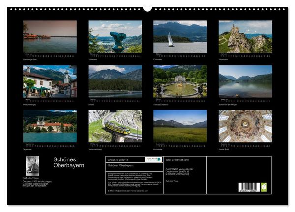Produktbild: Sch&ouml;nes Oberbayern (Wandkalender 2026 DIN A2 quer), CALVENDO Monatskalender