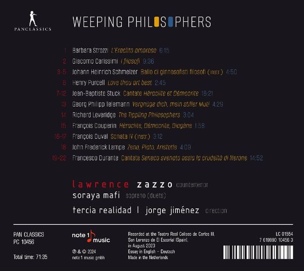 Produktbild: Weeping Philosophers - Works by Strozzi,Purcell,
