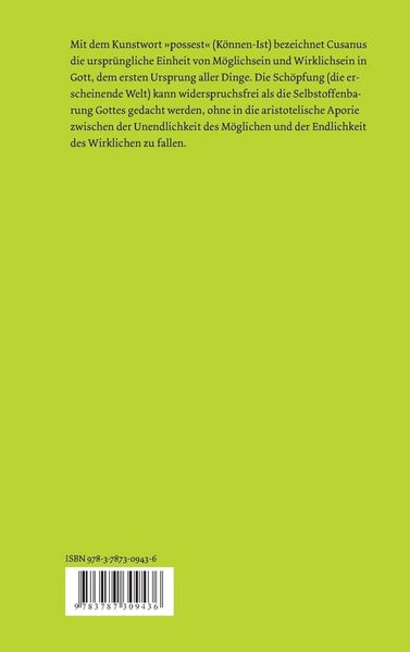 Produktbild: Trialogus de possest. Dreiergespr&auml;ch &uuml;ber das K&ouml;nnen-Ist